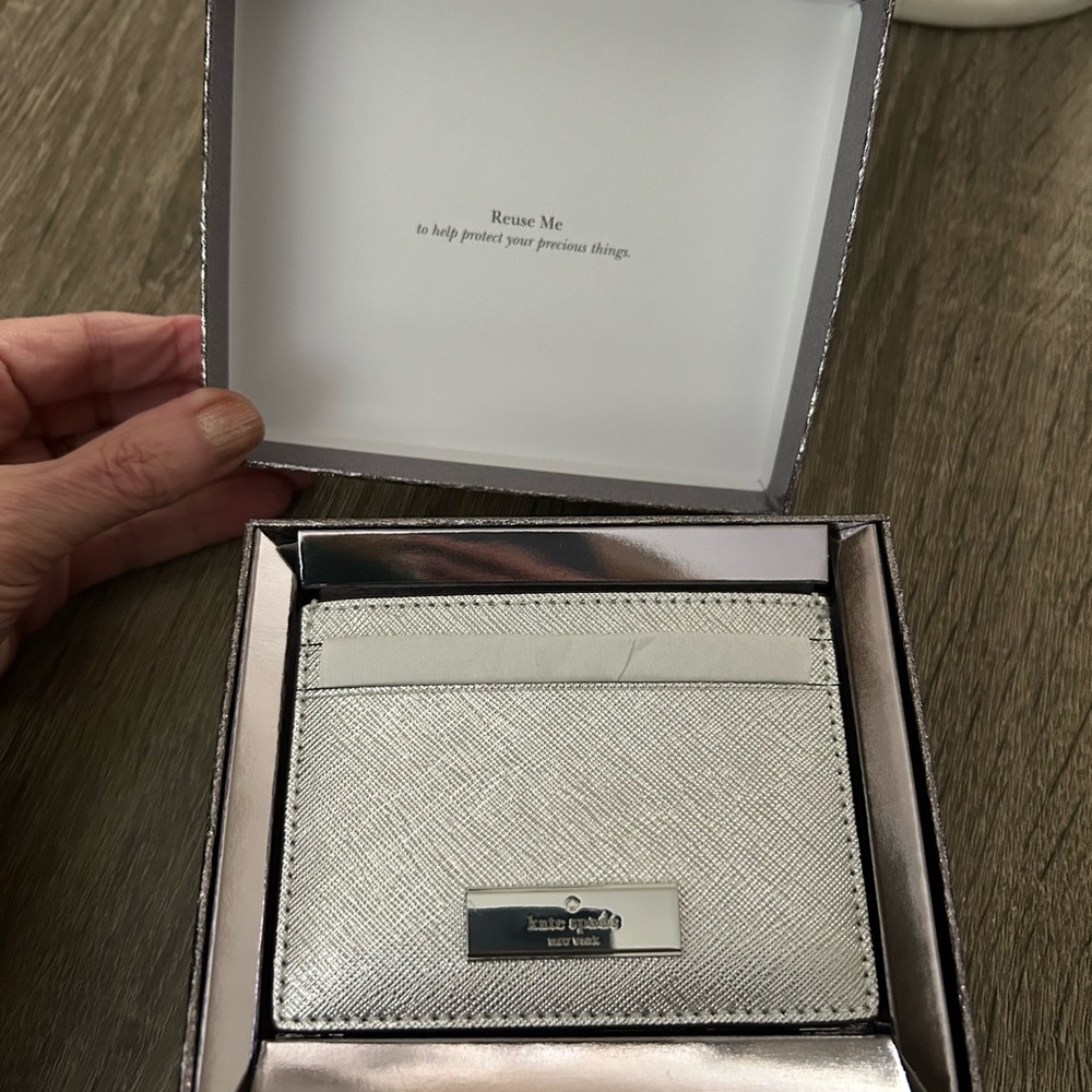 Kate Spade Silver Card Holder